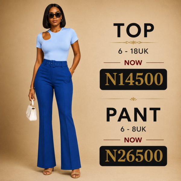 Belted flare pants