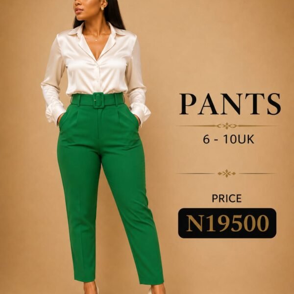 Basic Peg Leg Pant, Green