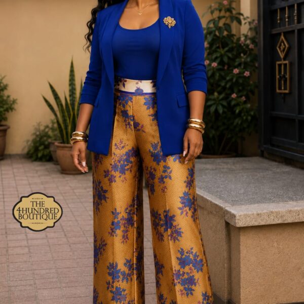 Floral satin palazzo