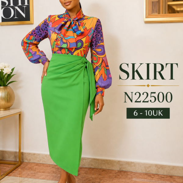 Tie Pencil Skirt