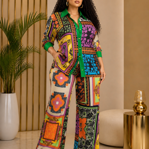 Printed Co-Ord, Orange