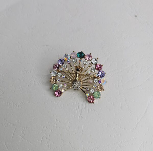 Multi Peacock Brooche