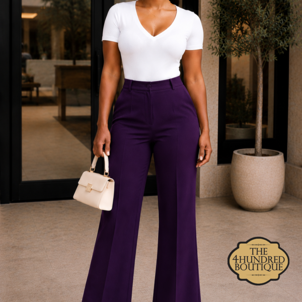 Lengthy Flare Pant, Purple