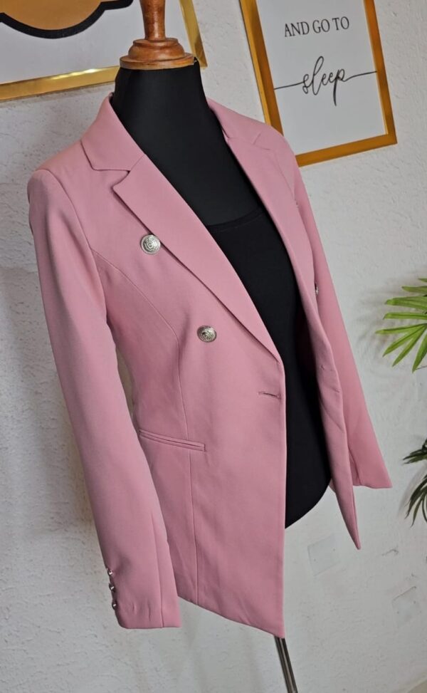 Basic Double Breasted Blazer, Peach