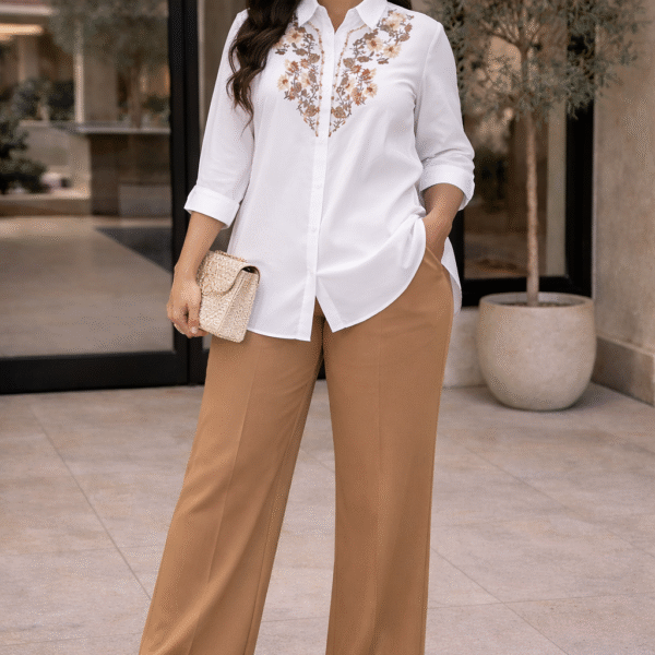 Wide Leg Pant, Khaki
