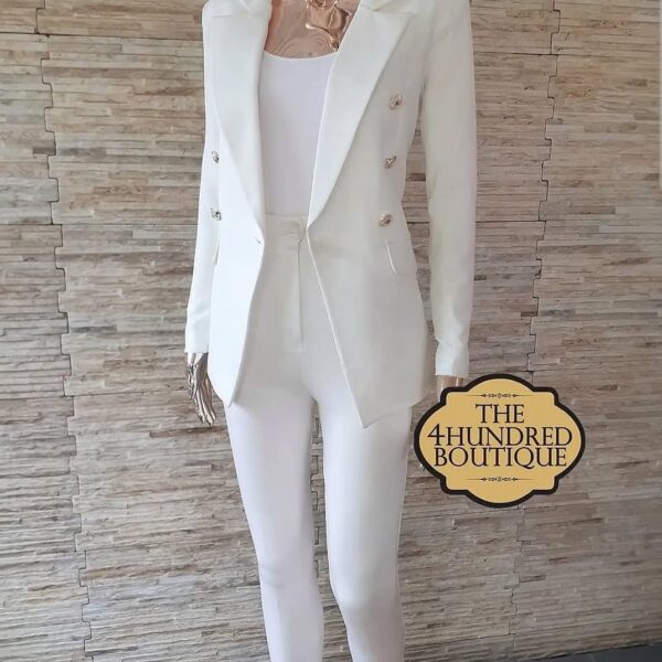 Plus Baby Girl Blazer, White