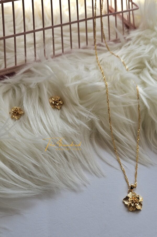 Rose Gold Earring & Pendant Set