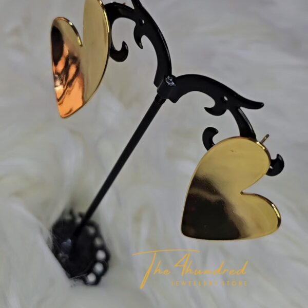 Gold Toned Heart Shaped Earring