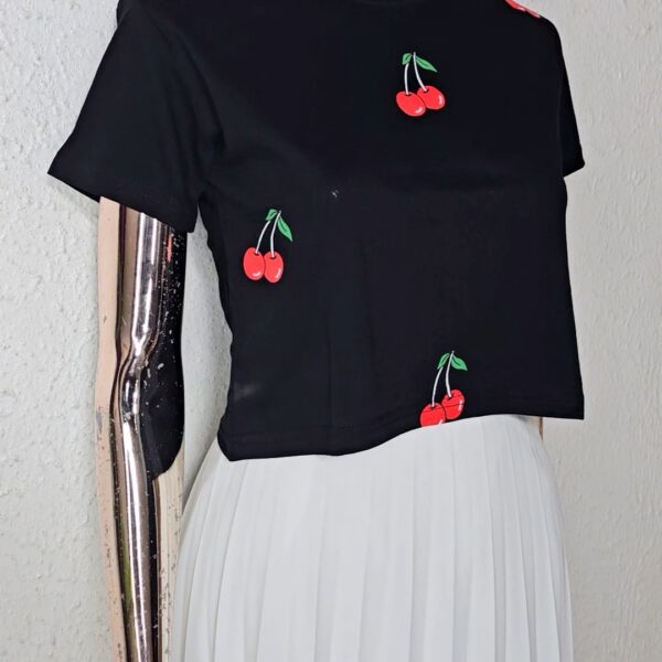 Cherries Tee Shirt, Black