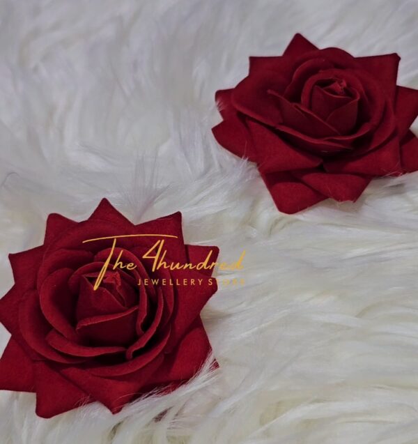 Rose Earring, Red