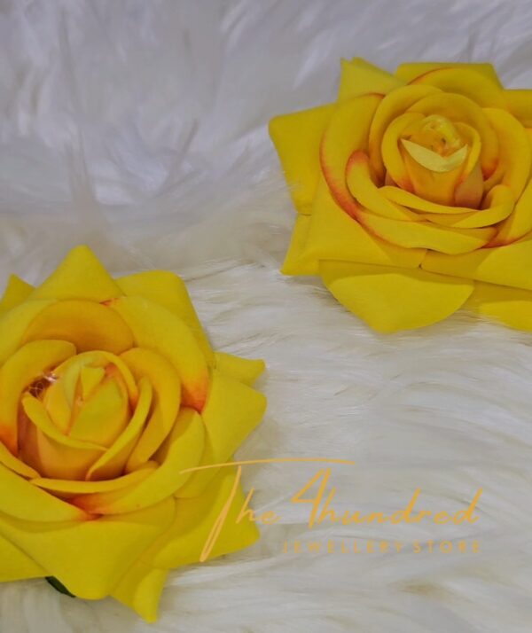 Rose Earring, Yellow