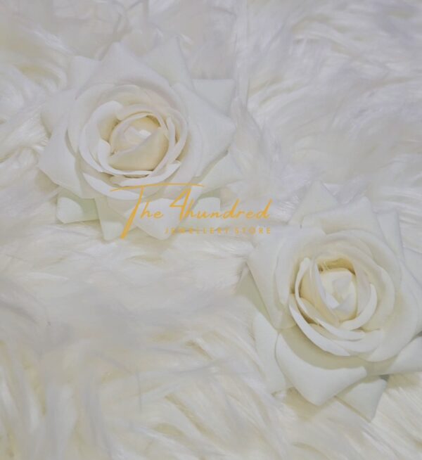 Rose Earring, White