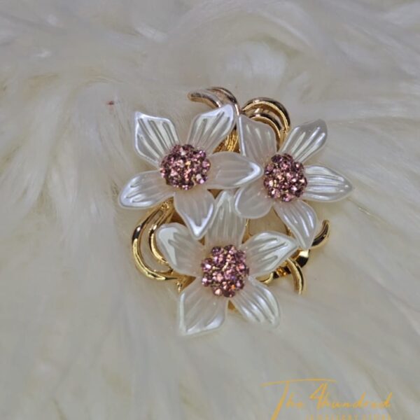 Pink Flower Brooche