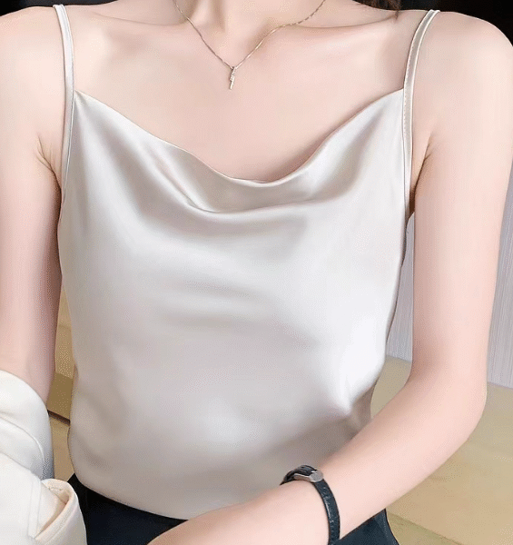 Cowlneck Camisole, Nude