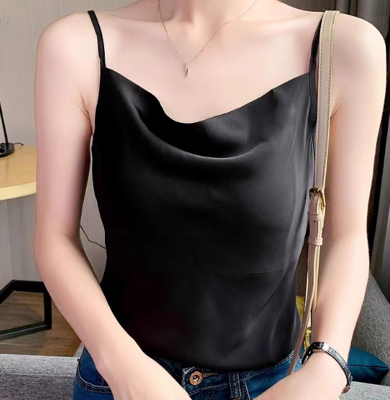 Cowlneck Camisole, Black