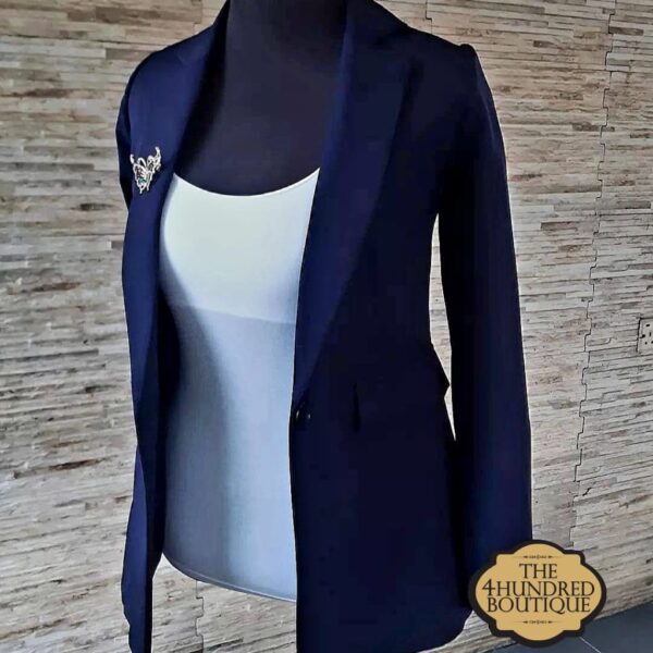 Single Button Blazer, Navy