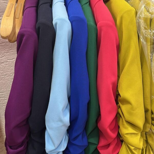 Plus Ruched Cuff Detail Blazer , Pink