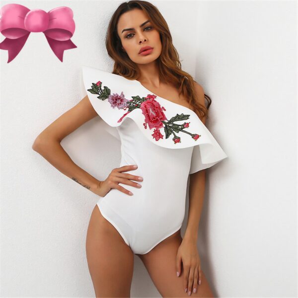 Monostrap Floral Bodysuit