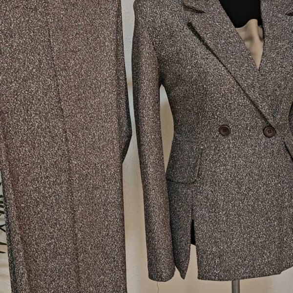 Plus Tweed Suit Set, Brown