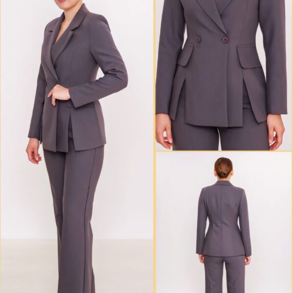 Slit Suit Set, Gray