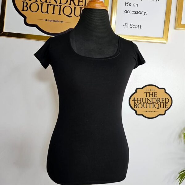 Essential short sleeve bodytop, Black
