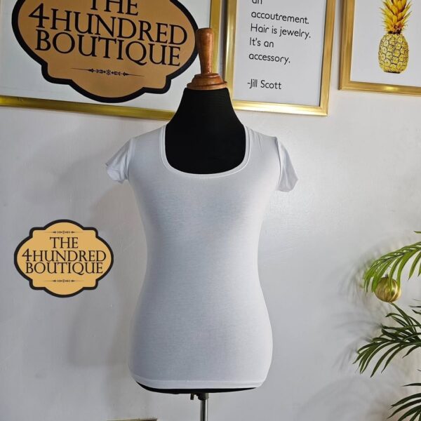 Essential short sleeve bodytop, White