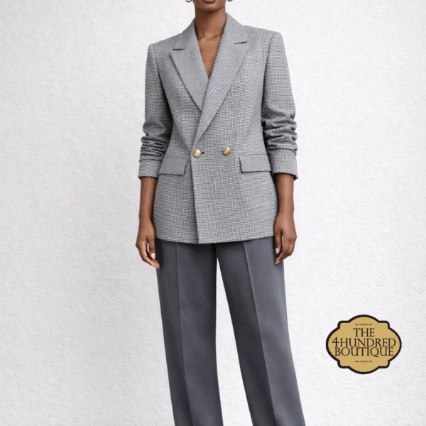 Houndstooth Oversize Blazer