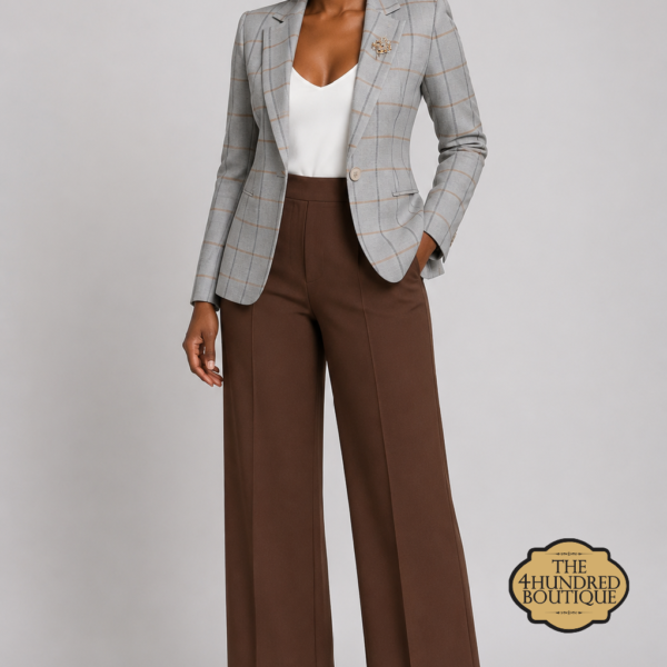 Plaid Blazer, Ash