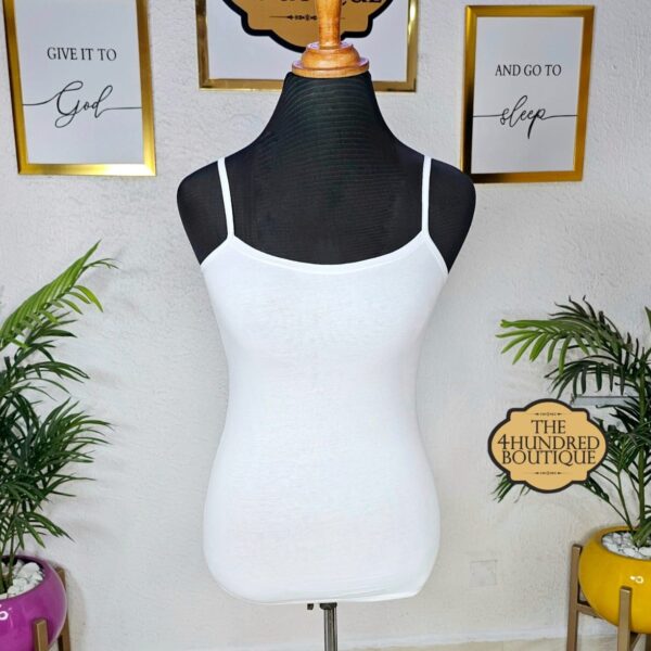 Essential Spaghetti Camisole, White