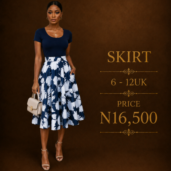 Color Splash Flare Skirt