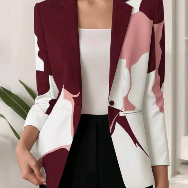 Multi Colour Blazer, Wine