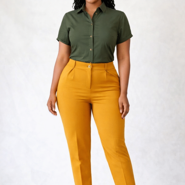 Short Sleeve Office Shirt, Army Green