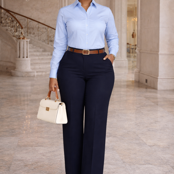 Premium Office Shirt Longsleeve, Sky Blue