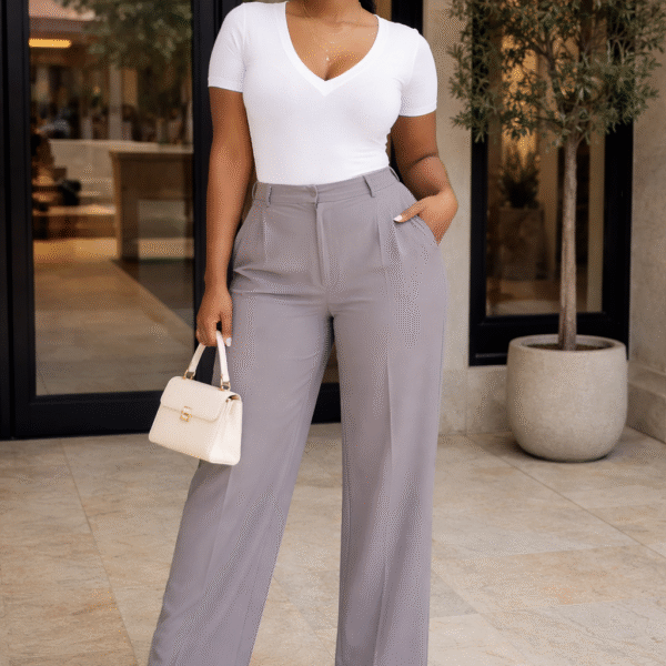 Lengthy Wide Leg Pant, Gray