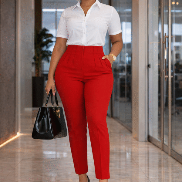 Short Sleeve Office Shirt, White