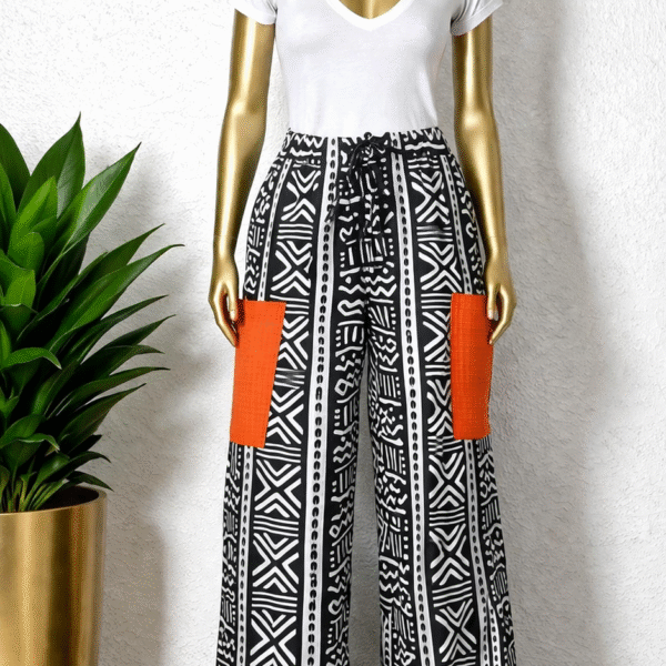 Tribal Monochrome Pocket Pant