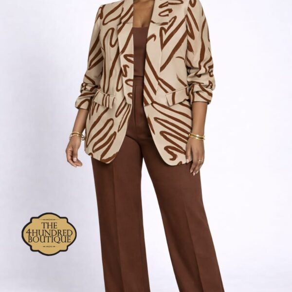 Scribble Blazer, Brown