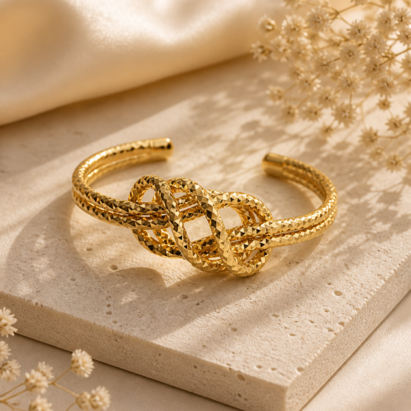 Gold Knot Bangle