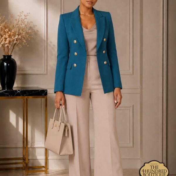 Baby Girl Blazer, Turquoise Blue