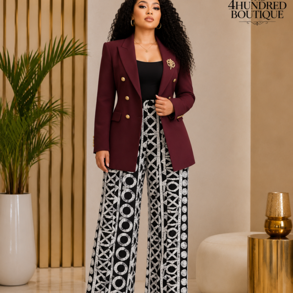 Tribal XO Classic Pant, Black & White