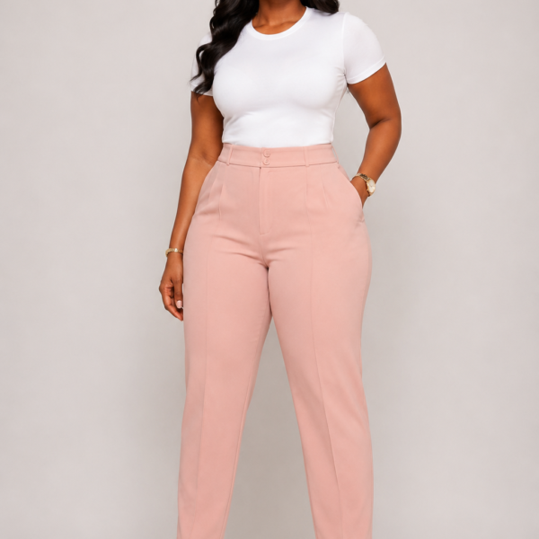 Plus Candy Colour Pant, Peach