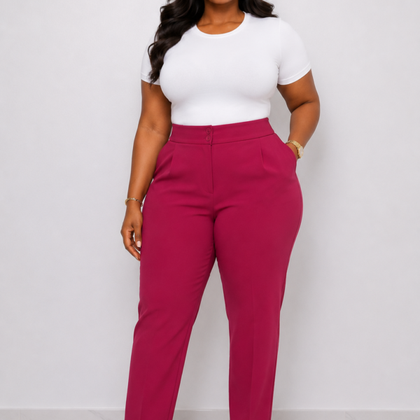Plus Size Candy Colour Pant, Pink