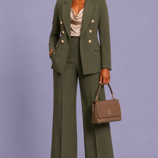 Plus Baby Girl Blazer, Army Green