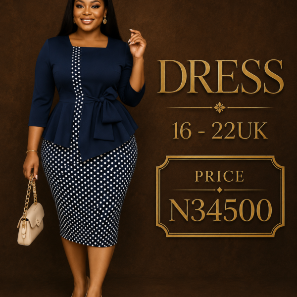 Navy Polka Dot Two Piece