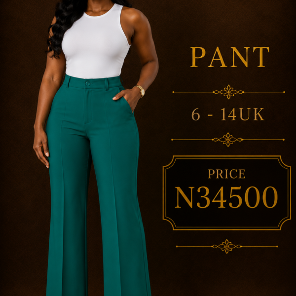 Lengthy Flare Pants, Green