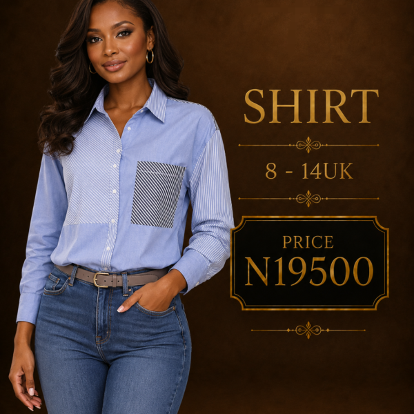 Blue Mixed Stripe Shirt