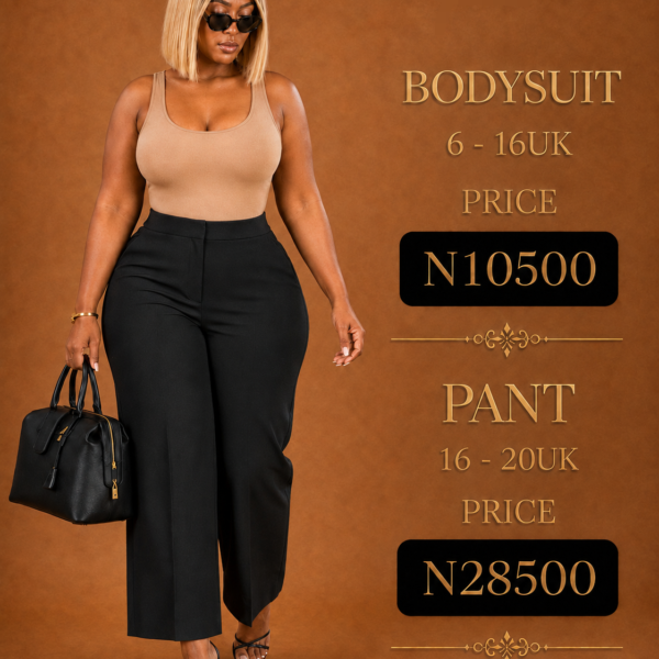 Plus Ankle Wide Leg Pant, Black
