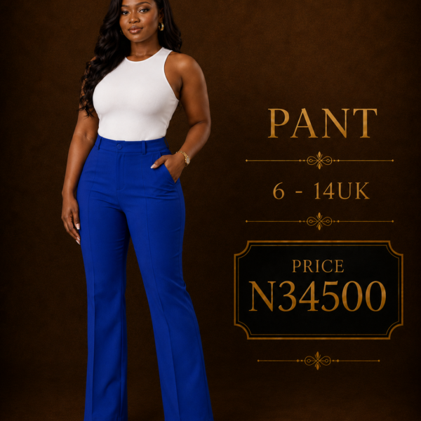 Lengthy Flare Pants, Royal blue