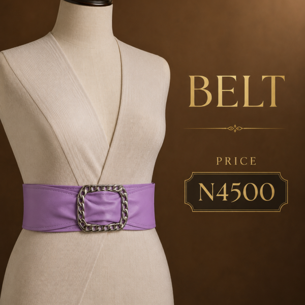 Cuban buckle belt, Lilac