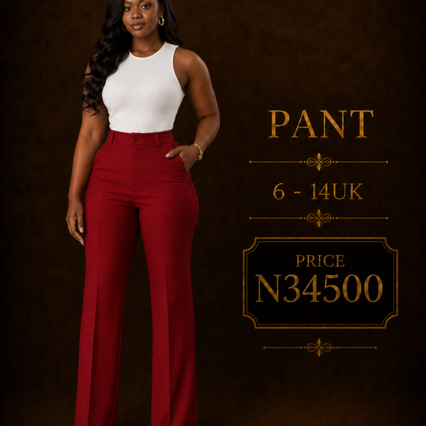 Lengthy Flare Pants, Red
